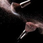 Cosmetics Makeup Brushes and Powder Dust Explosion